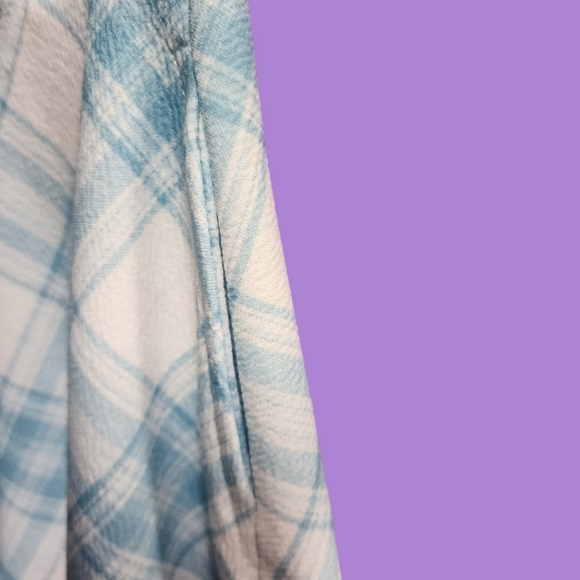 Midnight Hour: Blue & White Plaid Double Lace-Up Skirt - Picture 8 of 14